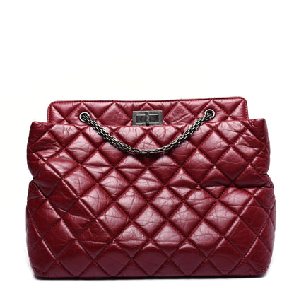 Chanel Aged Calfskin Quilted Reissue 2.55 Tote Red 1 of 14