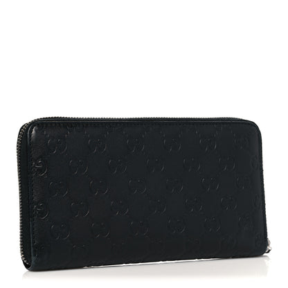 Gucci Guccissima Signature Zip Around Organizer Wallet Black 3 of 14