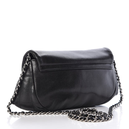 Chanel Lambskin Half Moon Wallet On Chain WOC Black 3 of 12