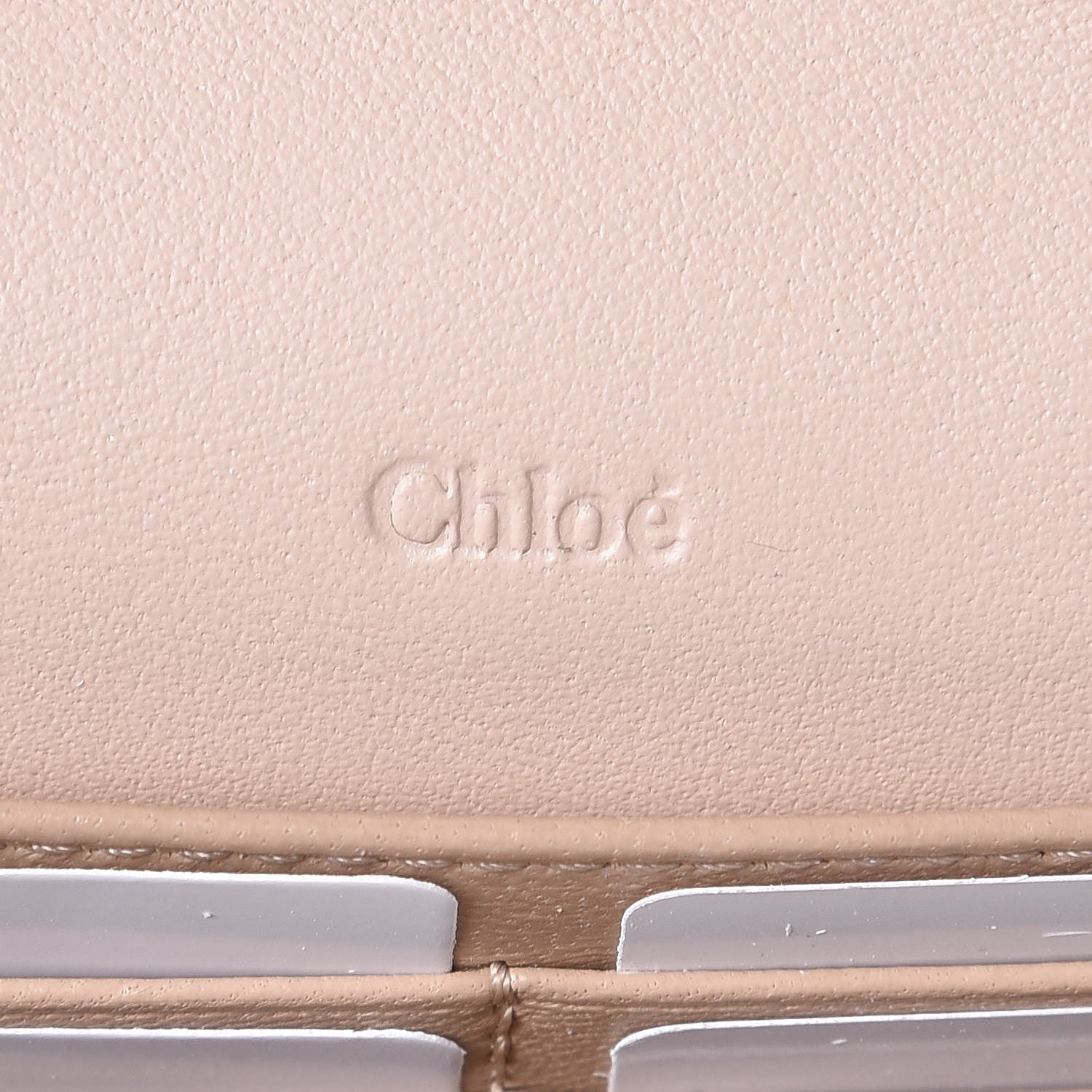 Chloe Calfskin Georgia Flap Wallet Cement Pink 6 of 8
