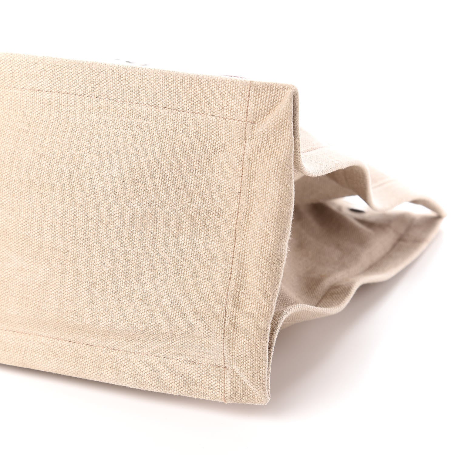 Saint Laurent Linen Calfskin Rive Gauche Tote Tan 10 of 10