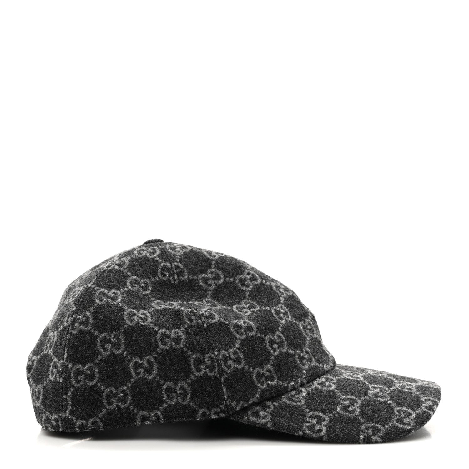 Gucci Covered Wool GG Monogram Baseball Hat L Grey Dark Grey 5 of 9
