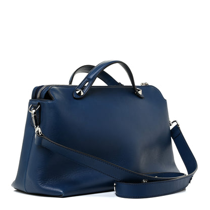 Fendi Vitello Dolce Marmol Large By The Way Boston Bag Blue 3 of 23