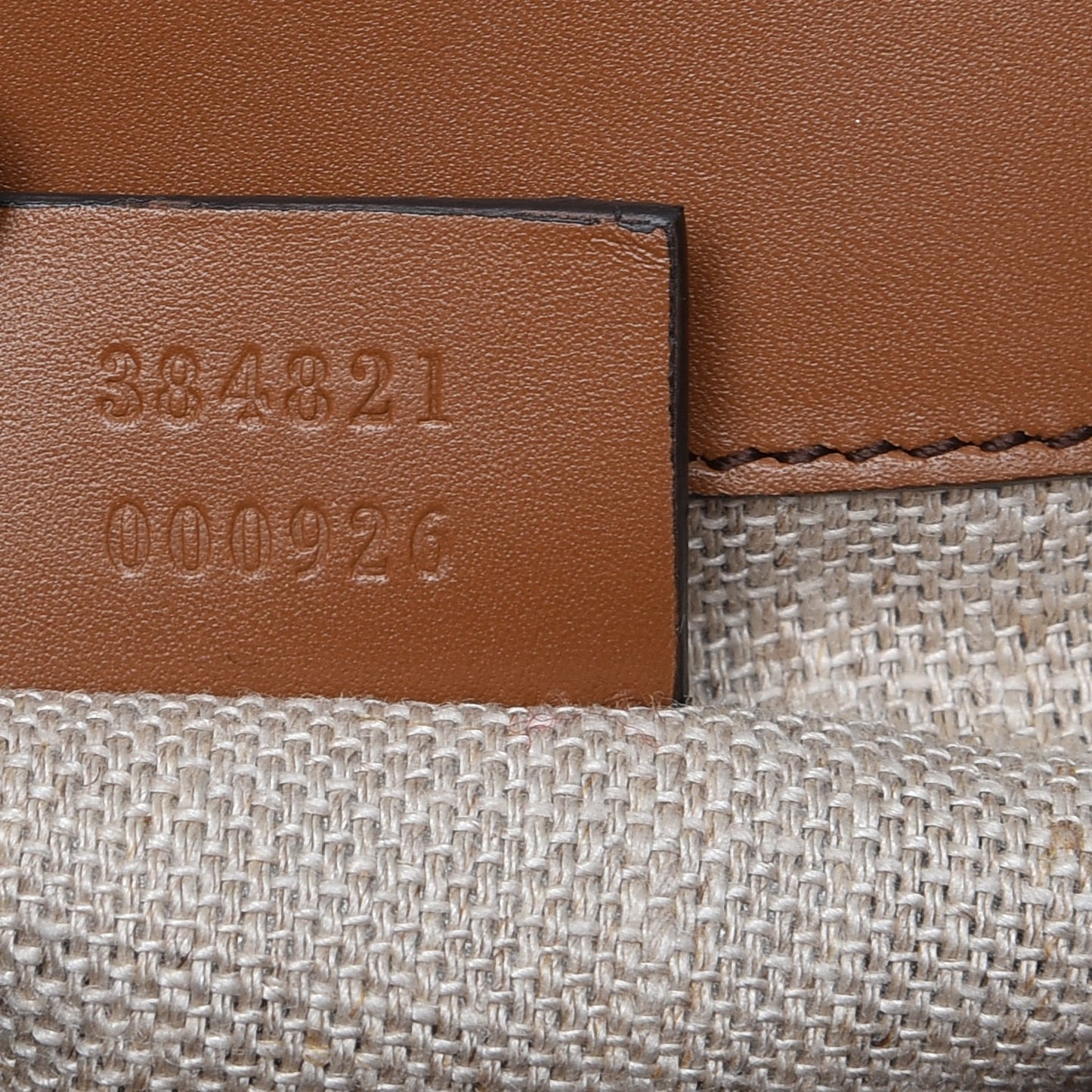 Monogram Small Lady Web Shoulder Bag Beige Cuir