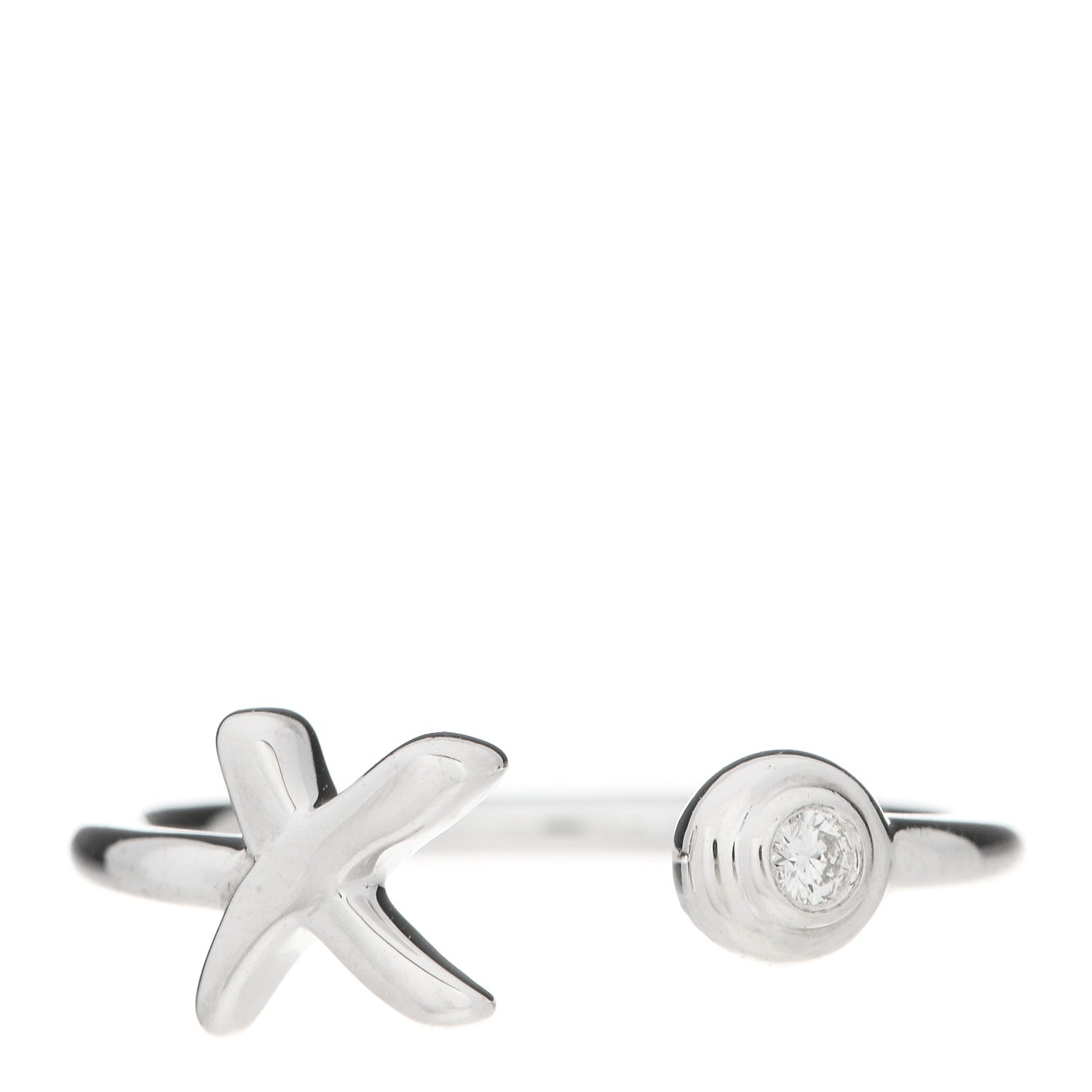 Tiffany Sterling Silver Diamond Paloma Picasso Graffiti X Wire Ring 56 7.5 1 of 5