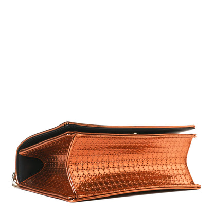 Christian Dior Metallic Patent Micro-Cannage Small Diorama Flap Bag Orange 6 of 23
