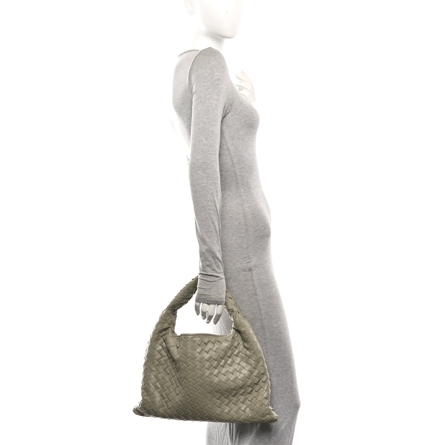 Calfskin Intrecciato Small Hop Travertine
