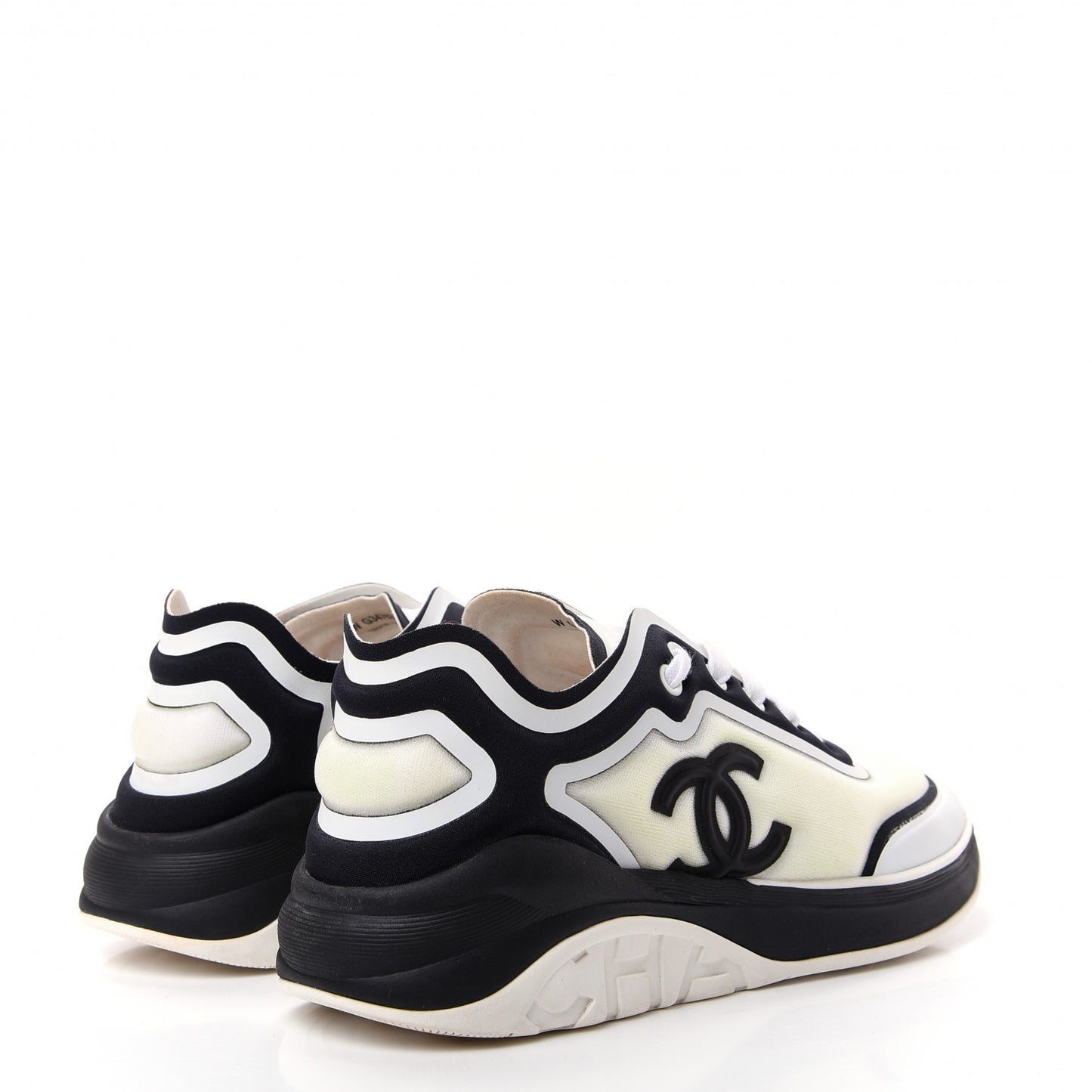 Lycra Womens CC Sneakers 37.5 White Black