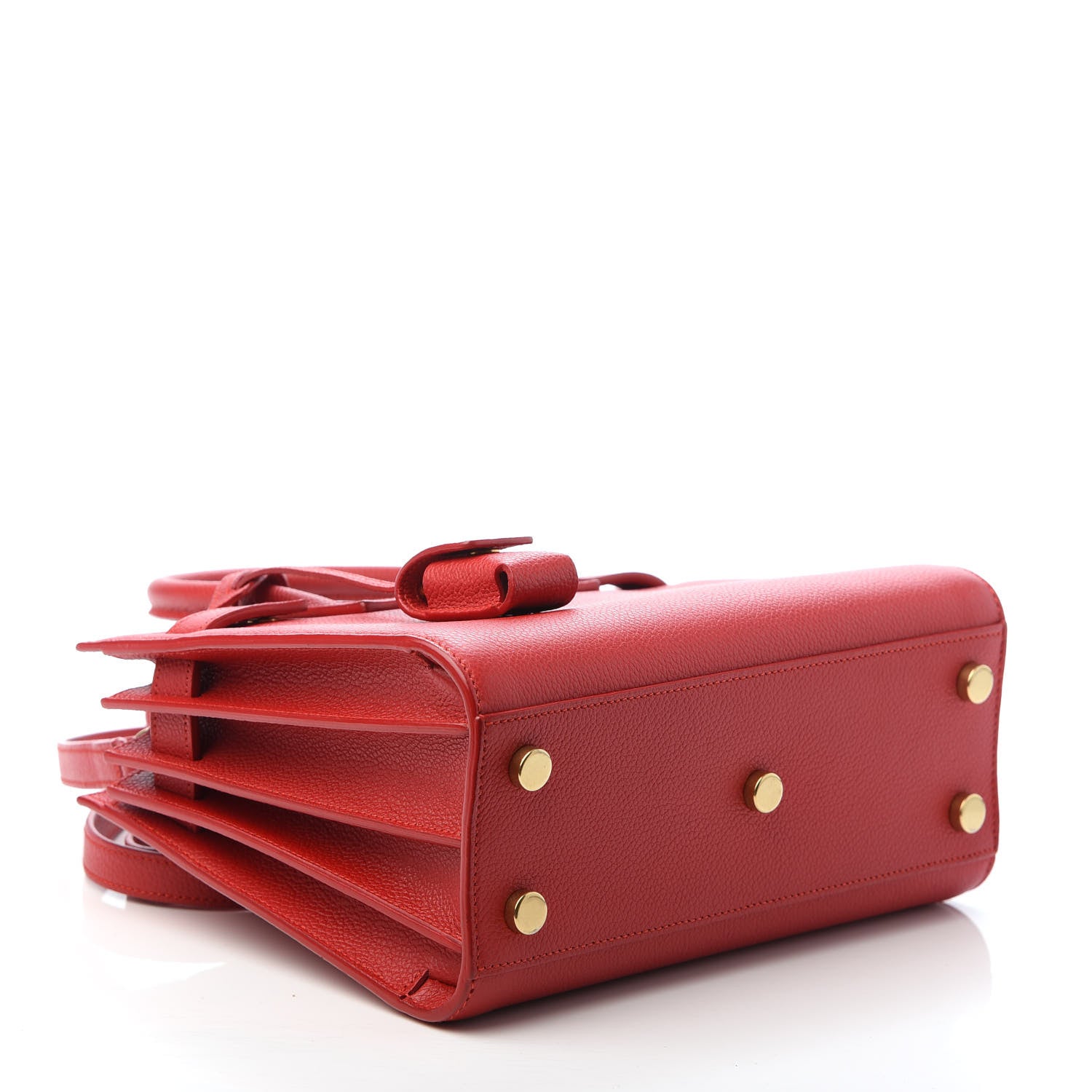 Saint Laurent Grained Calfskin Nano Sac De Jour Lipstick Red 4 of 9