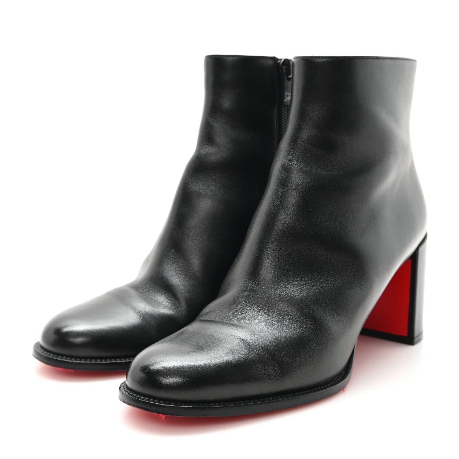 Christian Louboutin Calfskin Adoxa 70 Ankle Boots 37.5 Black 4 of 9
