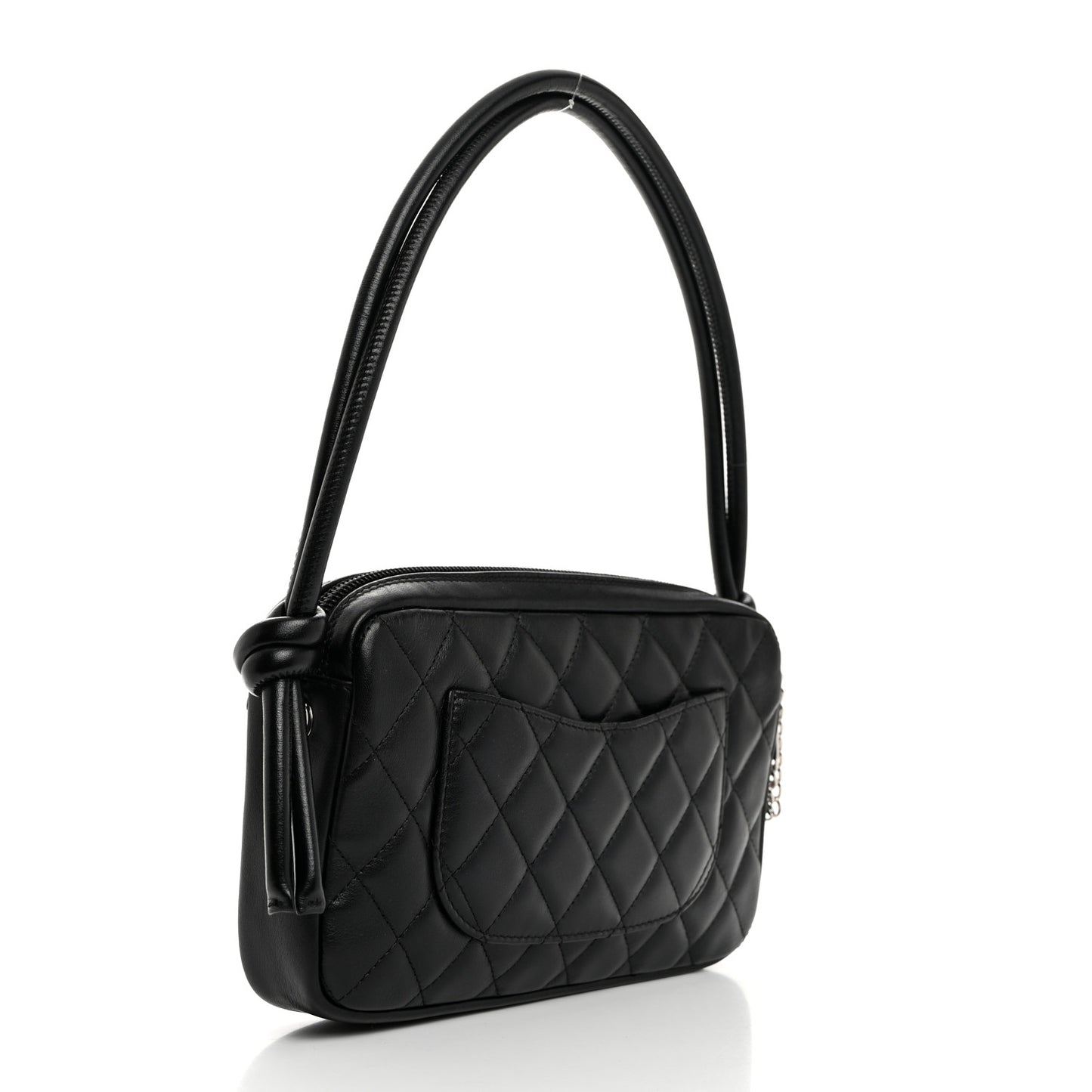 Calfskin Quilted Cambon Pochette Black
