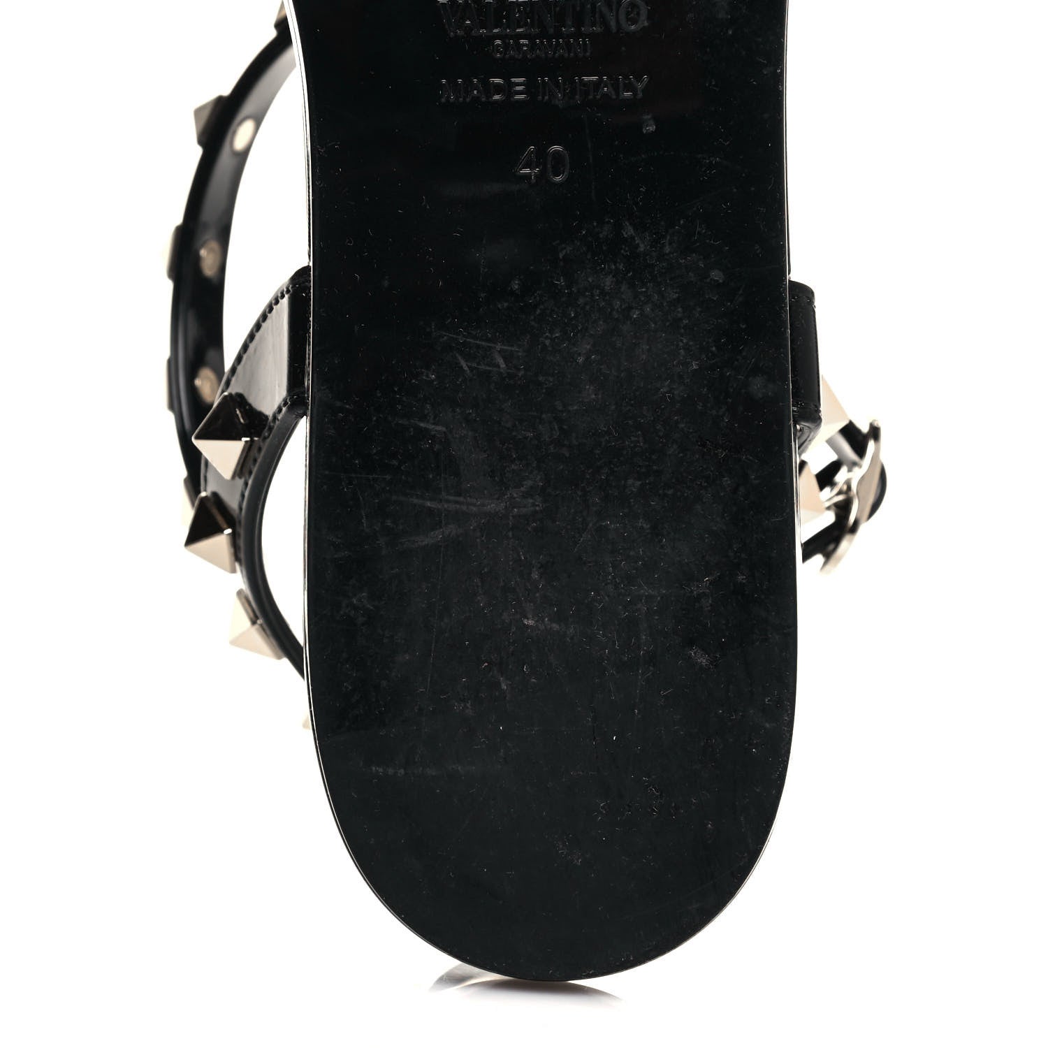 Valentino Garavani PVC Jelly Rockstud Caged Sandals 40 Black 8 of 9