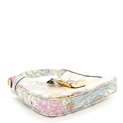 Gucci New Shangai Calfskin Tiger Savanah Small Jackie 1961 Hobo Chalky White Multicolor 4 of 11