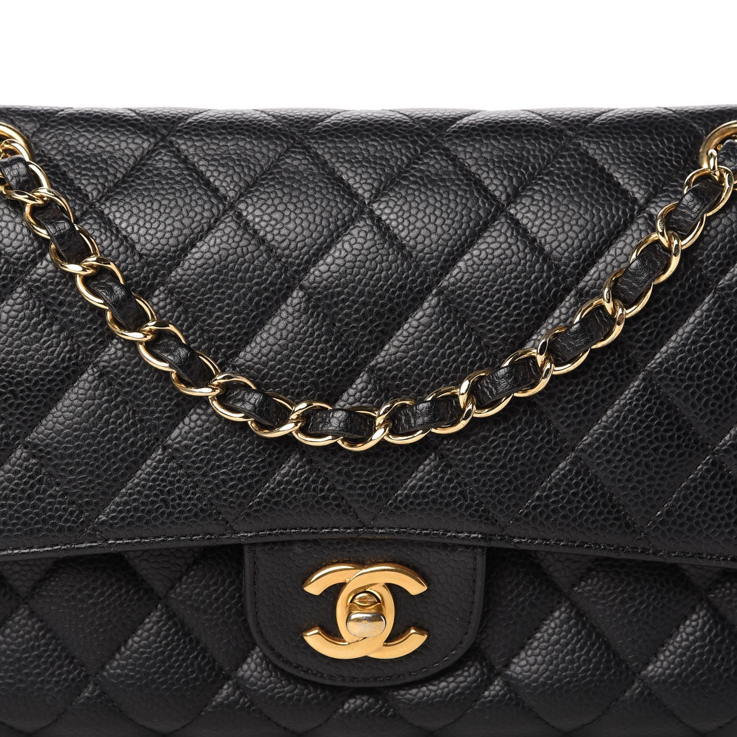 Chanel Caviar Quilted Medium Double Flap Black 10 of 10