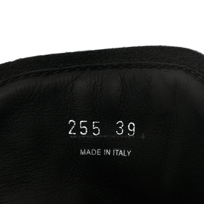 Prada Spazzolato Rois Nylon Metal Triangle Logo Monolith Pouch Pocket 55mm Boots 39 Black 6 of 13
