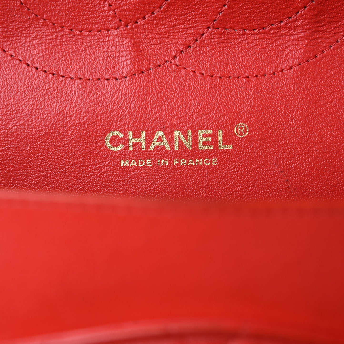 Lambskin Quilted Jumbo Double Flap Red