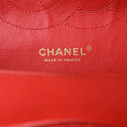 Chanel Lambskin Quilted Jumbo Double Flap Red 9 of 12