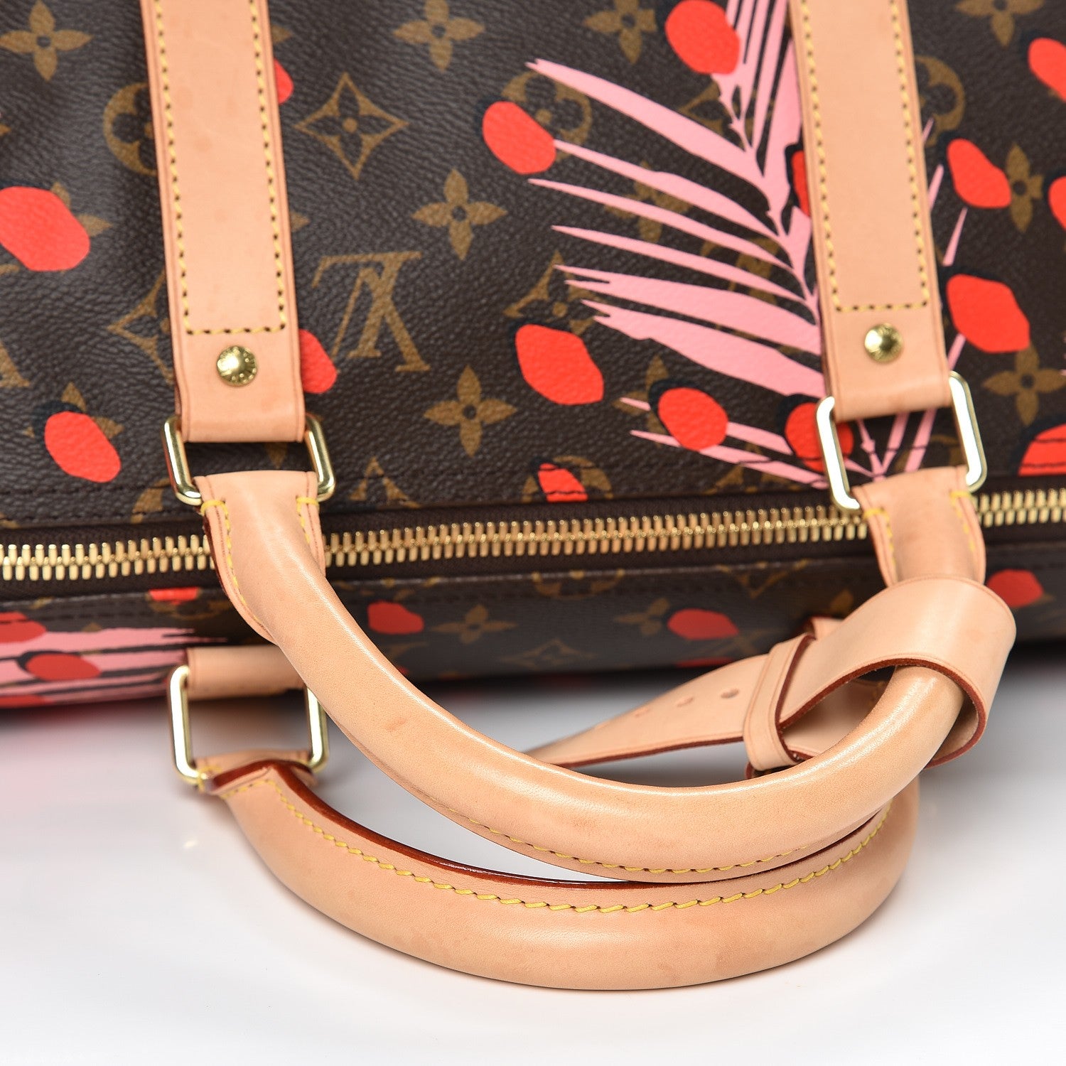 Louis Vuitton Monogram Jungle Dots Keepall Bandouliere 50 Sugar Pink Poppy 10 of 11
