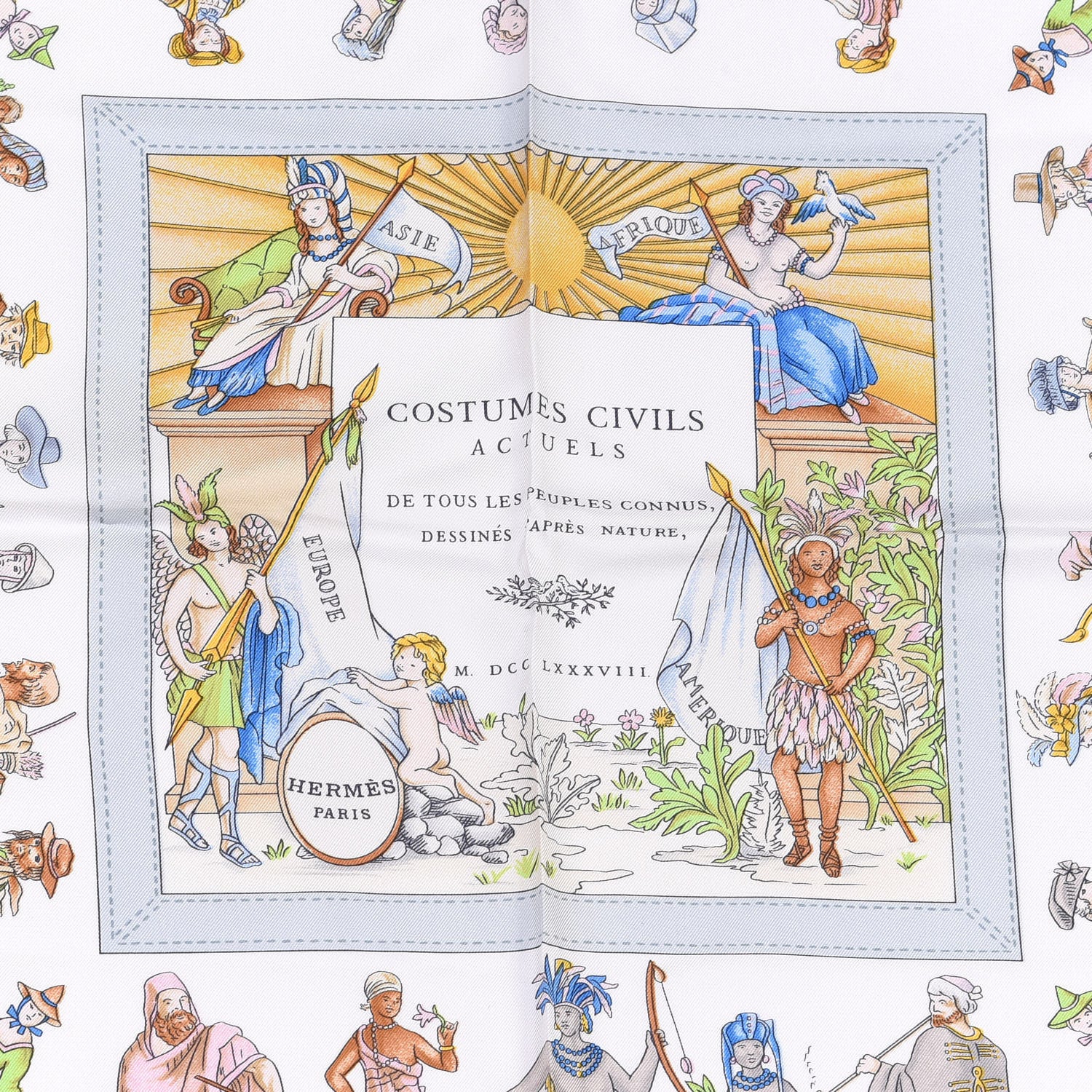 Hermes Silk Costumes Civils Actuels Scarf 90 2 of 4