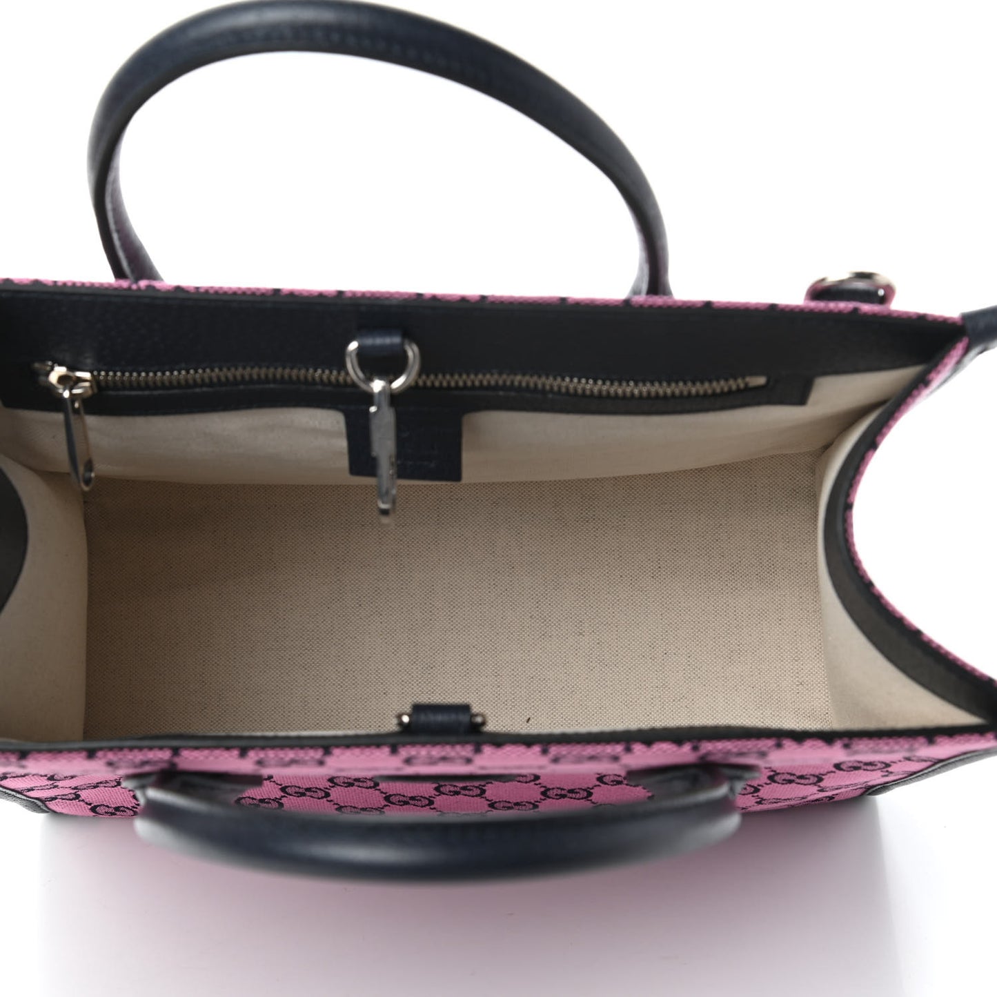 Monogram Multicolor Textured Dollar Calfskin Small Retro Interlocking G Tote Bag Pink Blue