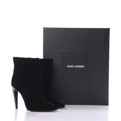 Saint Laurent Velvet Freja 105 Ankle Booties 36.5 Black 11 of 11