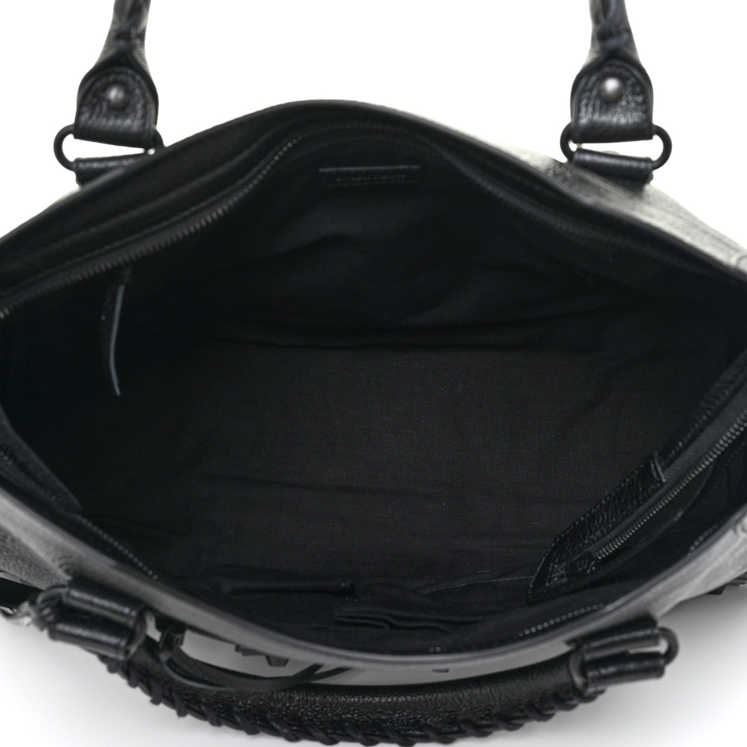 Balenciaga Shiny Grained Goatskin Black Metallic Edge City Black 6 of 10