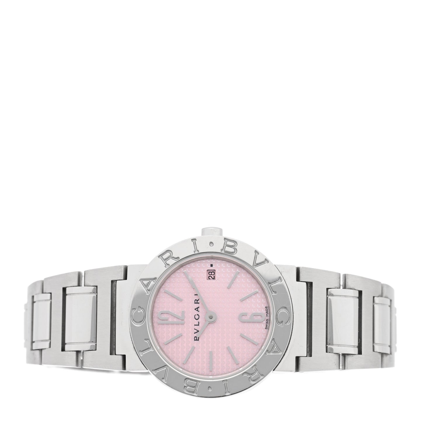 Stainless Steel Pink Mother of Pearl 26mm Quartz Watch
