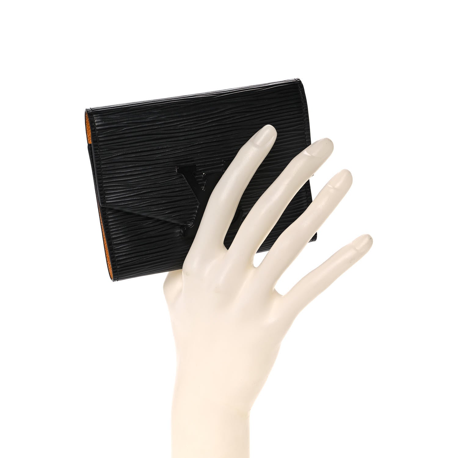 Louis Vuitton Epi Grenelle Compact Wallet Black 2 of 9