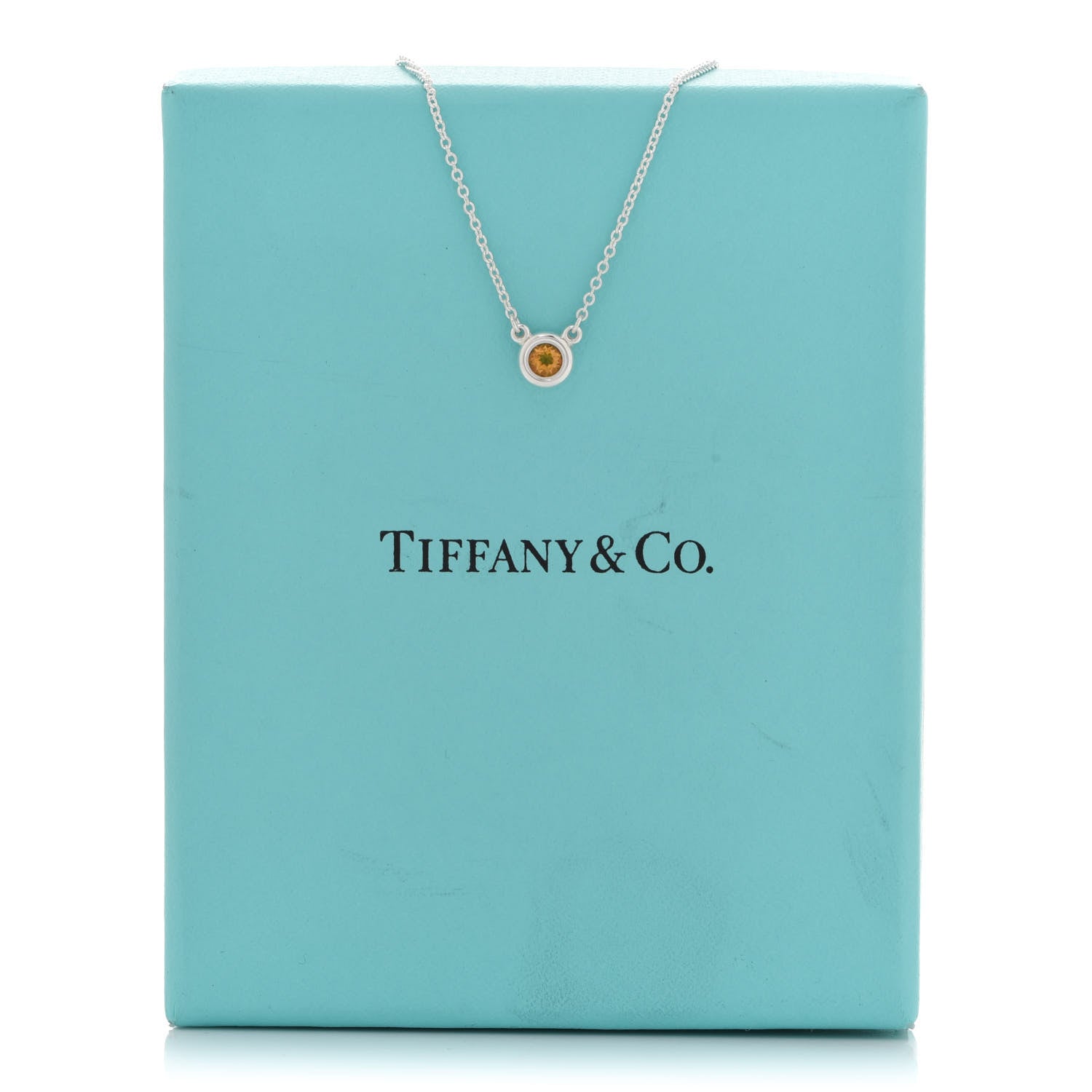 Tiffany Sterling Silver Citrine Elsa Peretti Color By The Yard Pendant Necklace 13 of 14