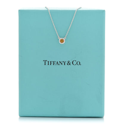 Tiffany Sterling Silver Citrine Elsa Peretti Color By The Yard Pendant Necklace 13 of 14