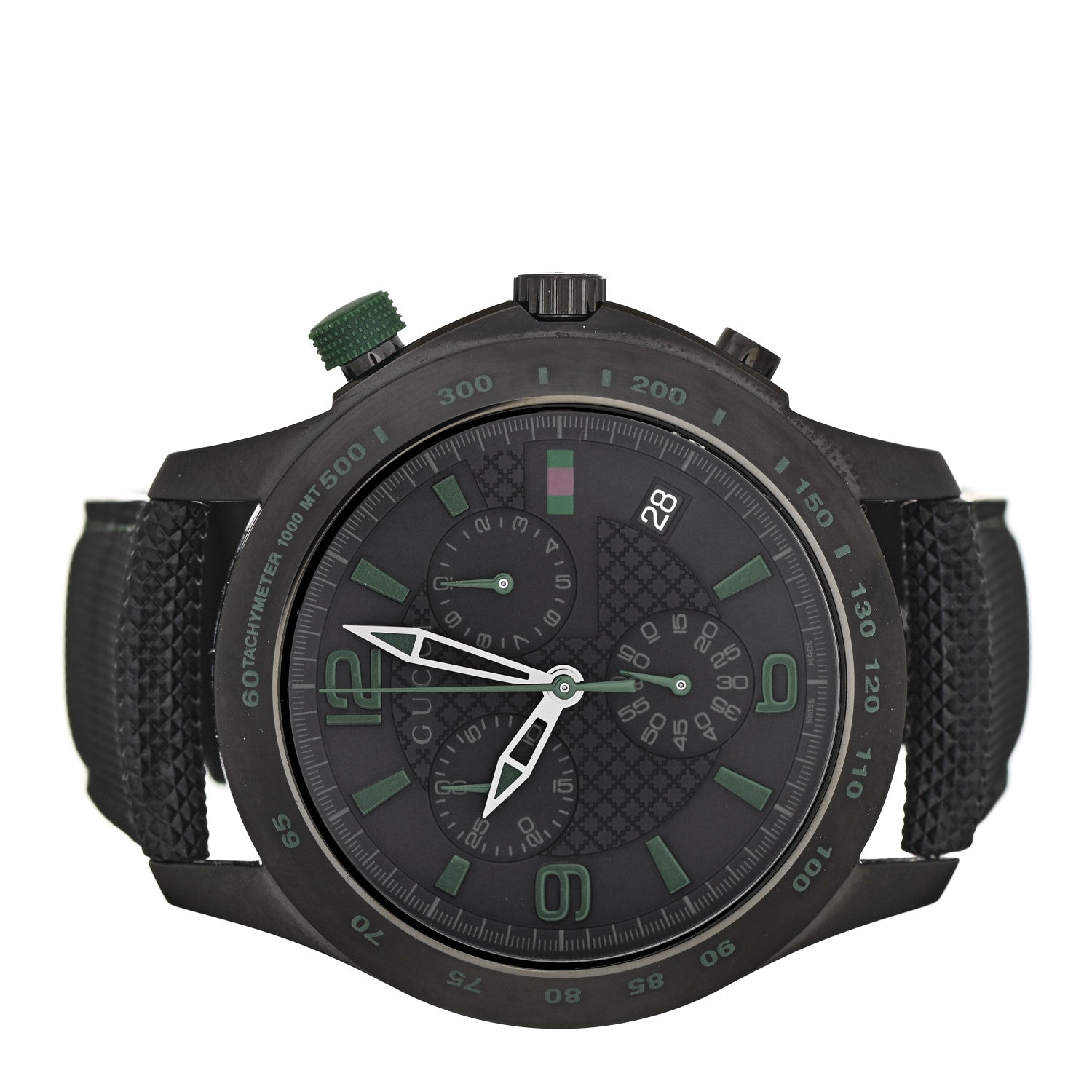 Gucci PVD Stainless Steel Nylon 45mm G-Timeless Chronograph Quartz Watch Black 2 of 5