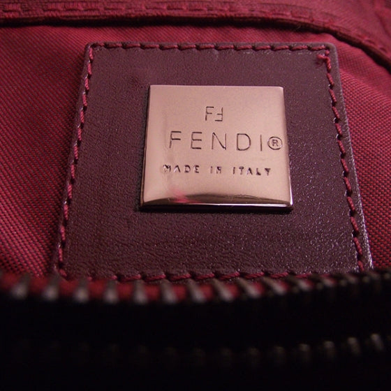 Fendi Zucchino BAGUETTE Burgundy 8 of 11