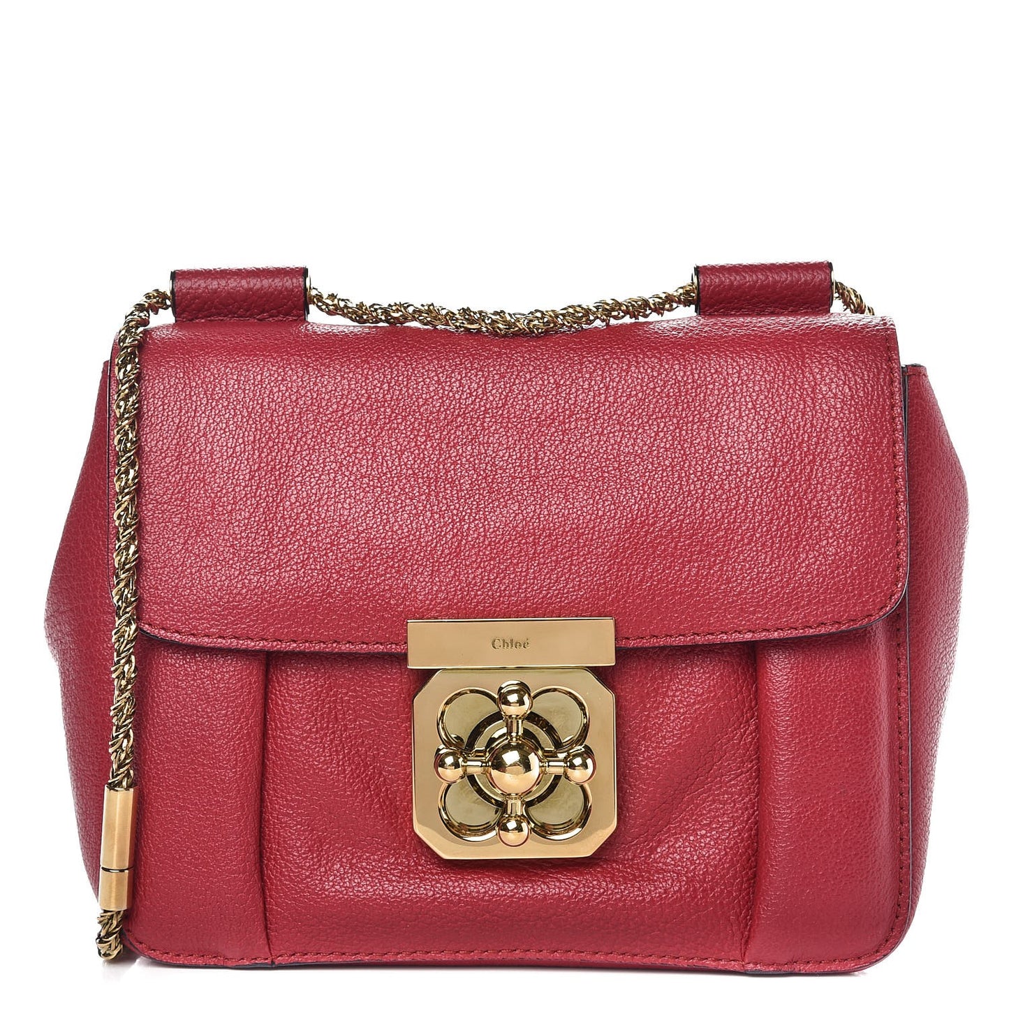 Goatskin Small Elsie Shoulder Bag Red