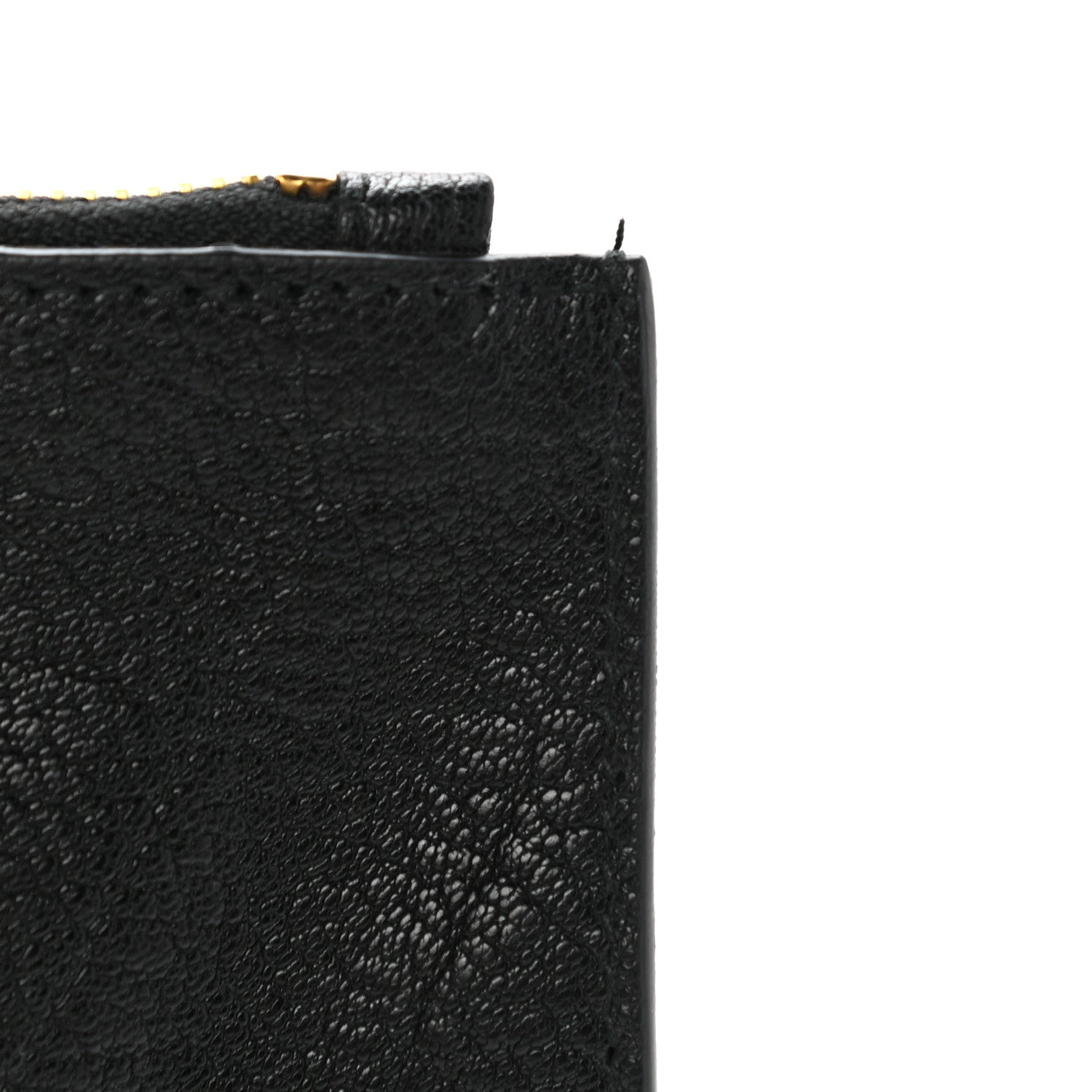 Balenciaga Chevre Gold Metallic Edge Hardware Pouch Black 9 of 9