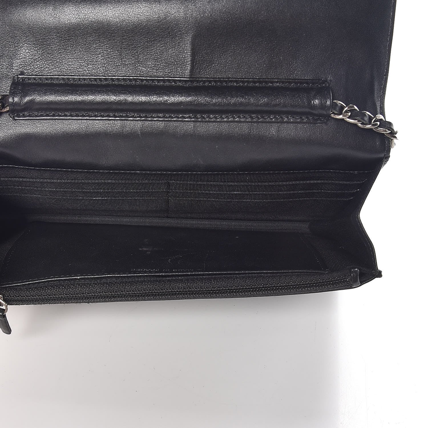 Chanel Distressed Patent Calfskin Quilted Reissue Wallet On Chain WOC Black 5 of 10