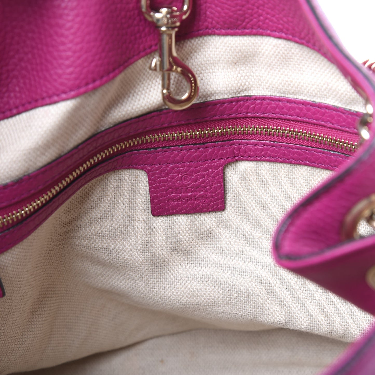 Cellarius Calfskin Medium Soho Chain Shoulder Bag Bright Bouganville
