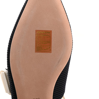 Christian Dior Technical Canvas Ribbon J'Adior Slingback Flats 36.5 Black 10 of 11