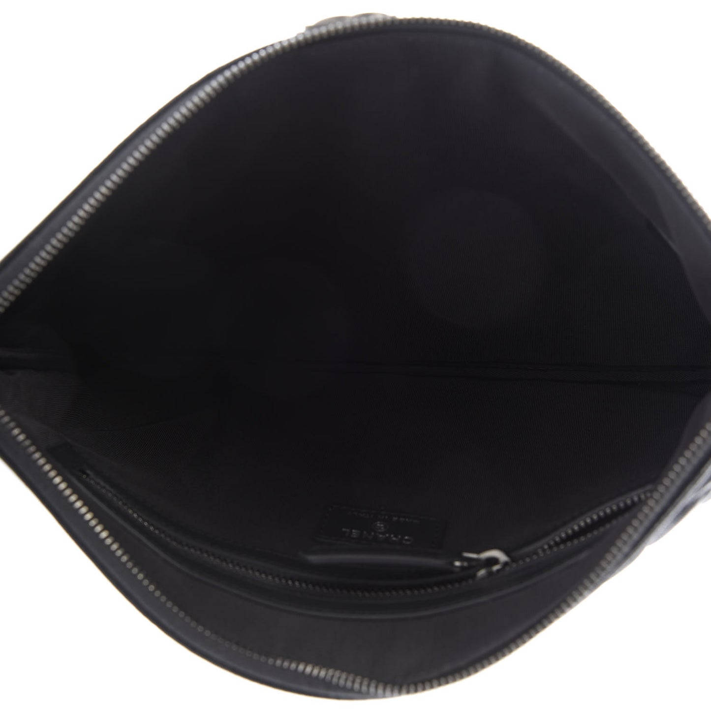 Iridescent Caviar Quilted Medium Boy Cosmetic Case Grey