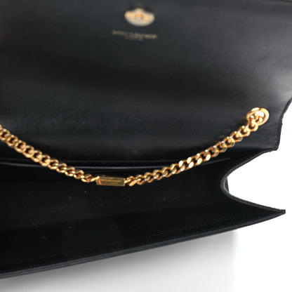 Saint Laurent Grain De Poudre Medium Classic Monogram Kate Satchel Black 5 of 11