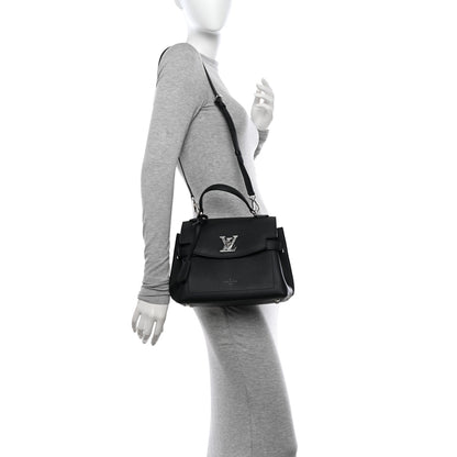 Louis Vuitton Calfskin Lockme Ever BB Black 2 of 12