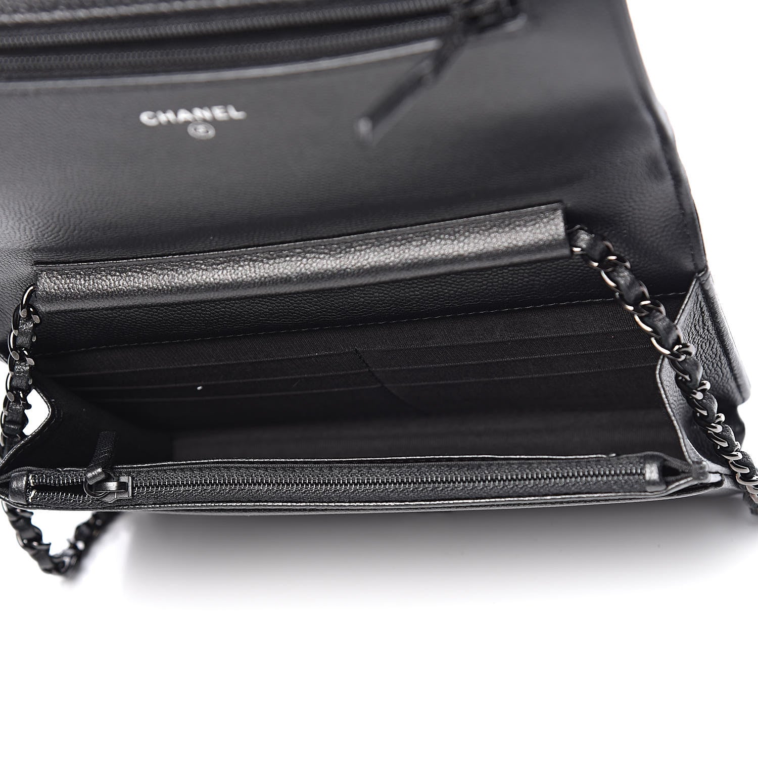 Chanel Caviar Quilted Boy Wallet On Chain WOC So Black 5 of 13