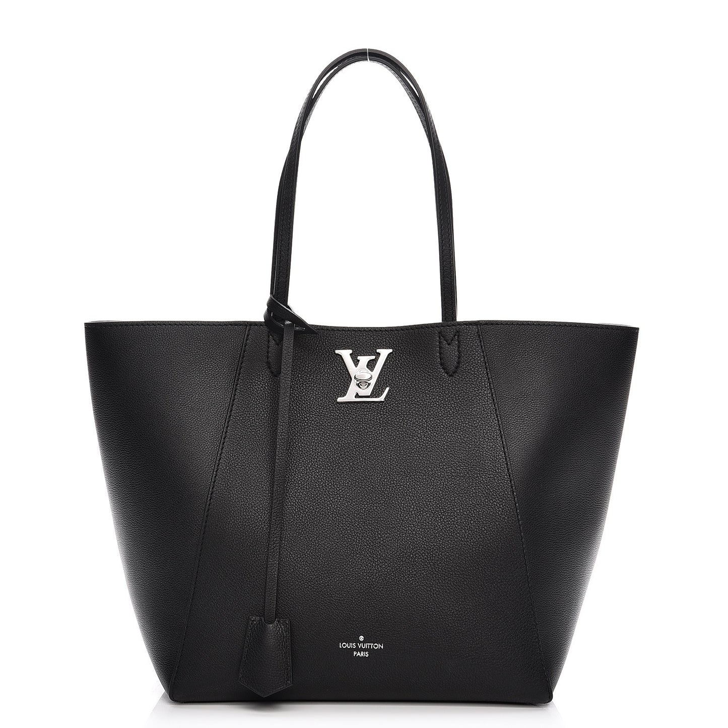 Calfskin Lockme Cabas Black