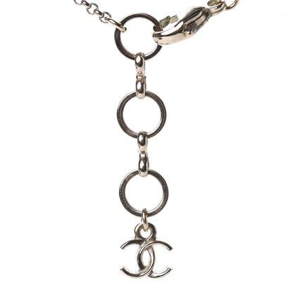 Chanel Resin Strass Perfume Bottle CC Necklace Black Gold 4 of 6