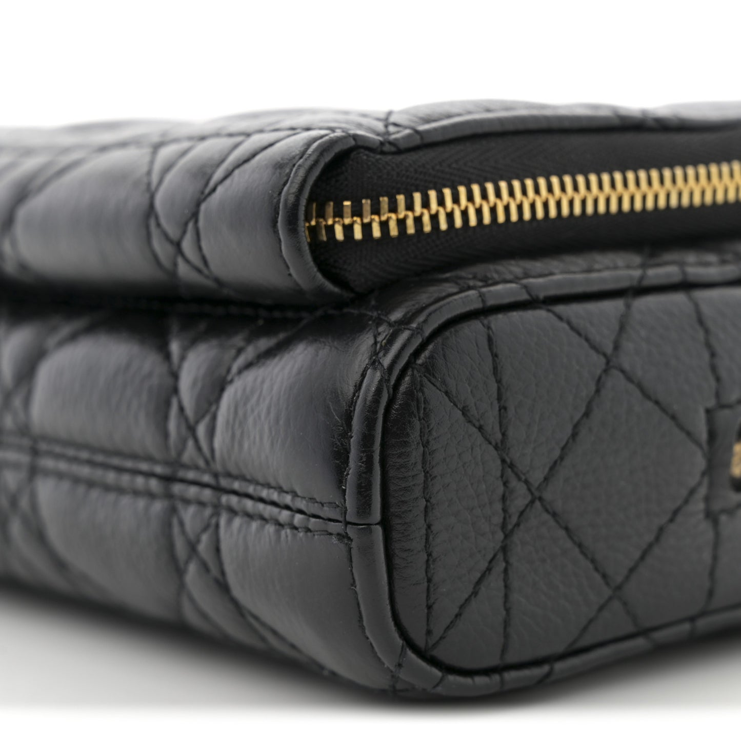 Supple Calfskin Caro Double Pouch Black