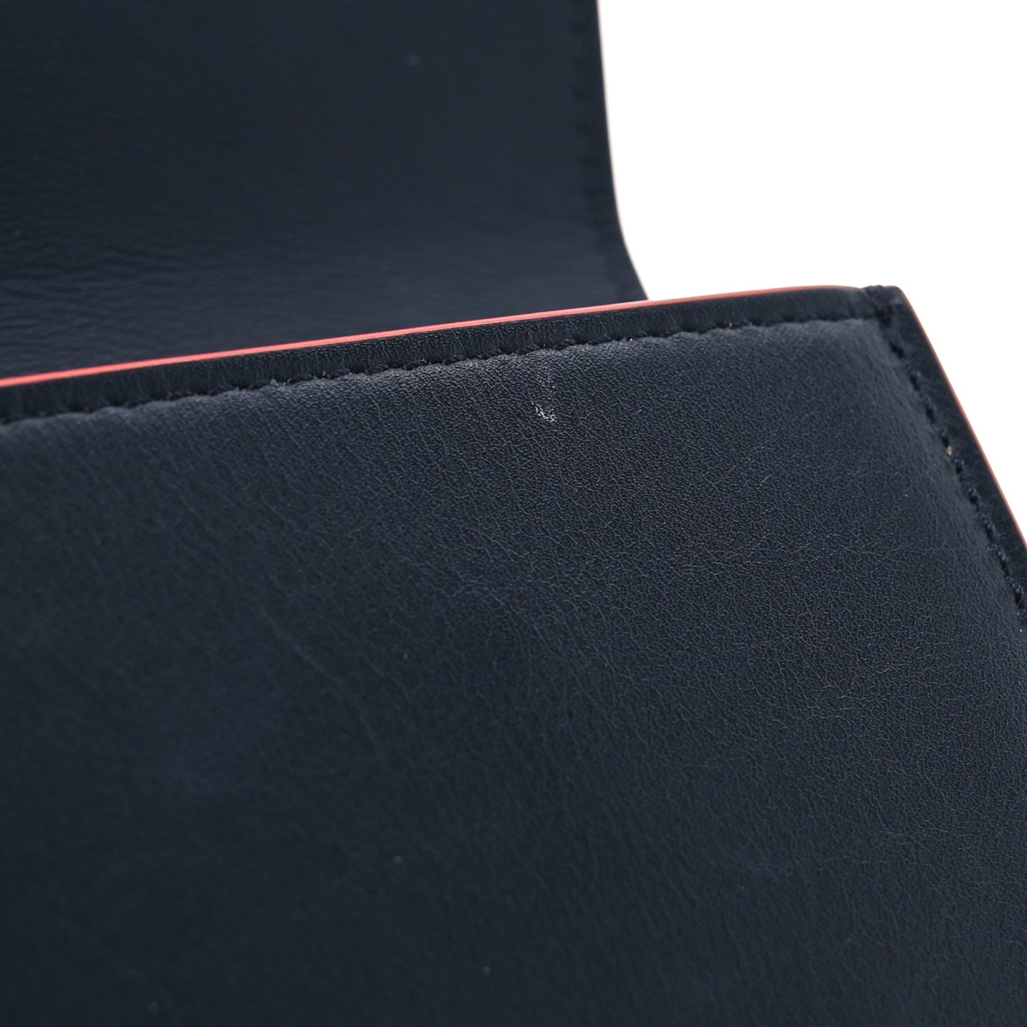 Smooth Calfskin Trotteur Clutch Navy Blue Red