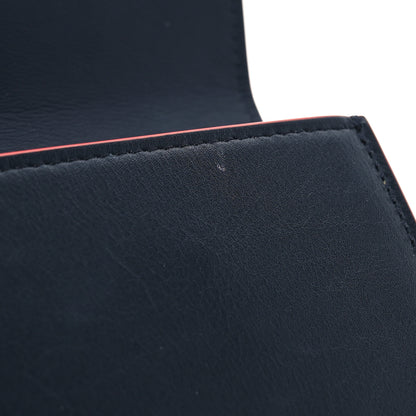 Celine Smooth Calfskin Trotteur Clutch Navy Blue Red 16 of 20