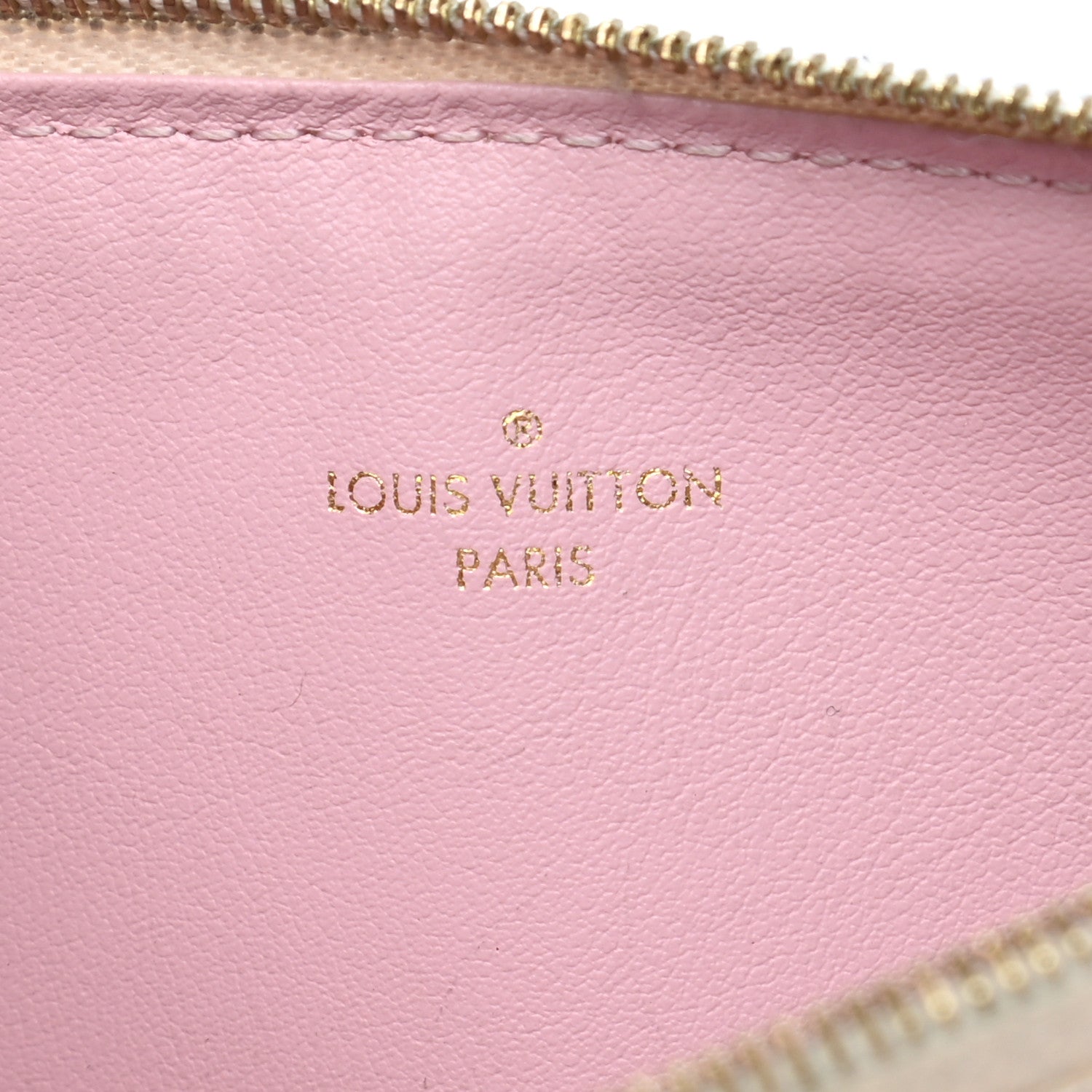 Louis Vuitton Damier Azur Felicie Chain Wallet Zippered Insert Rose Ballerine 6 of 9
