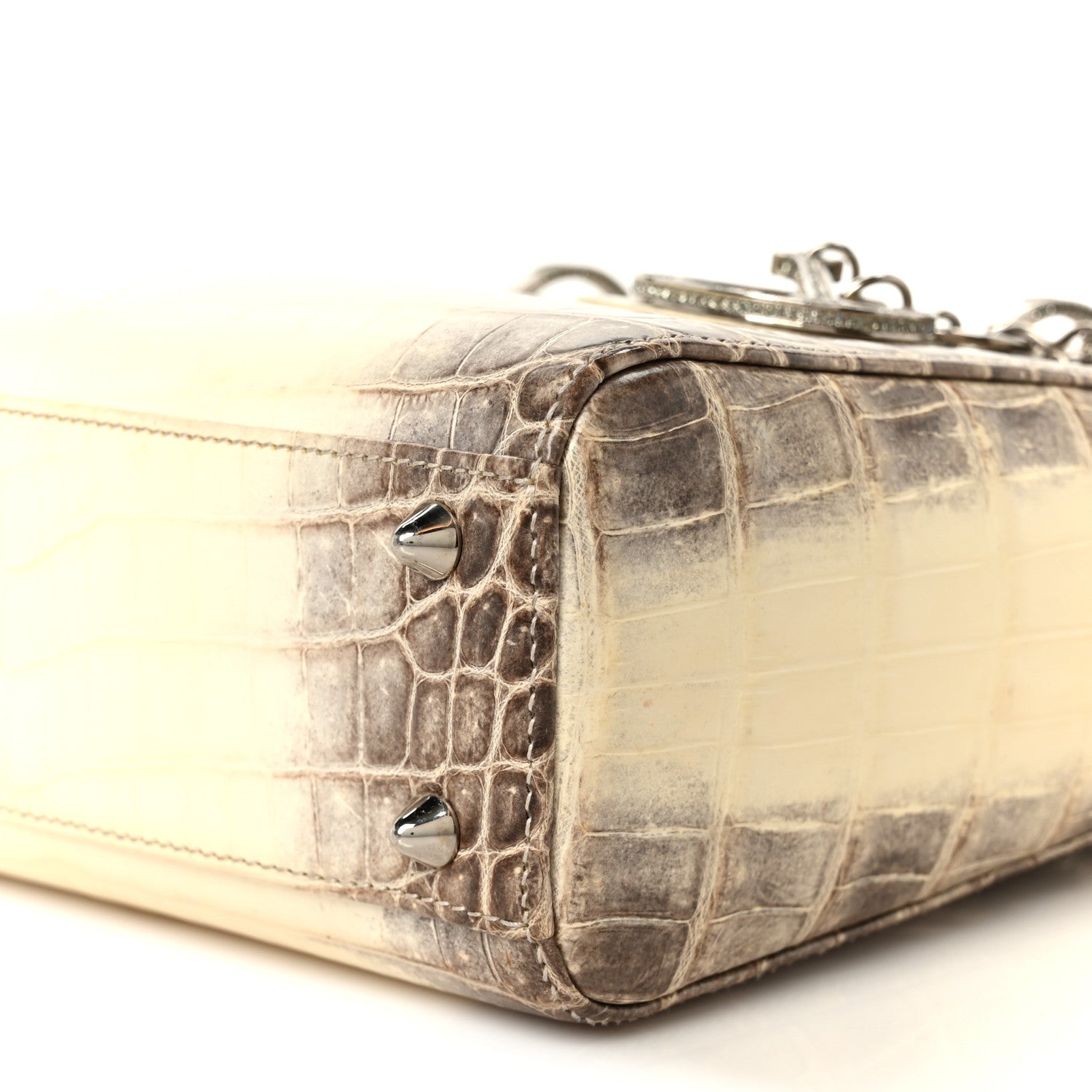 Christian Dior Niloticus Crocodile Himalaya Crystal Small Lady Dior White 10 of 11