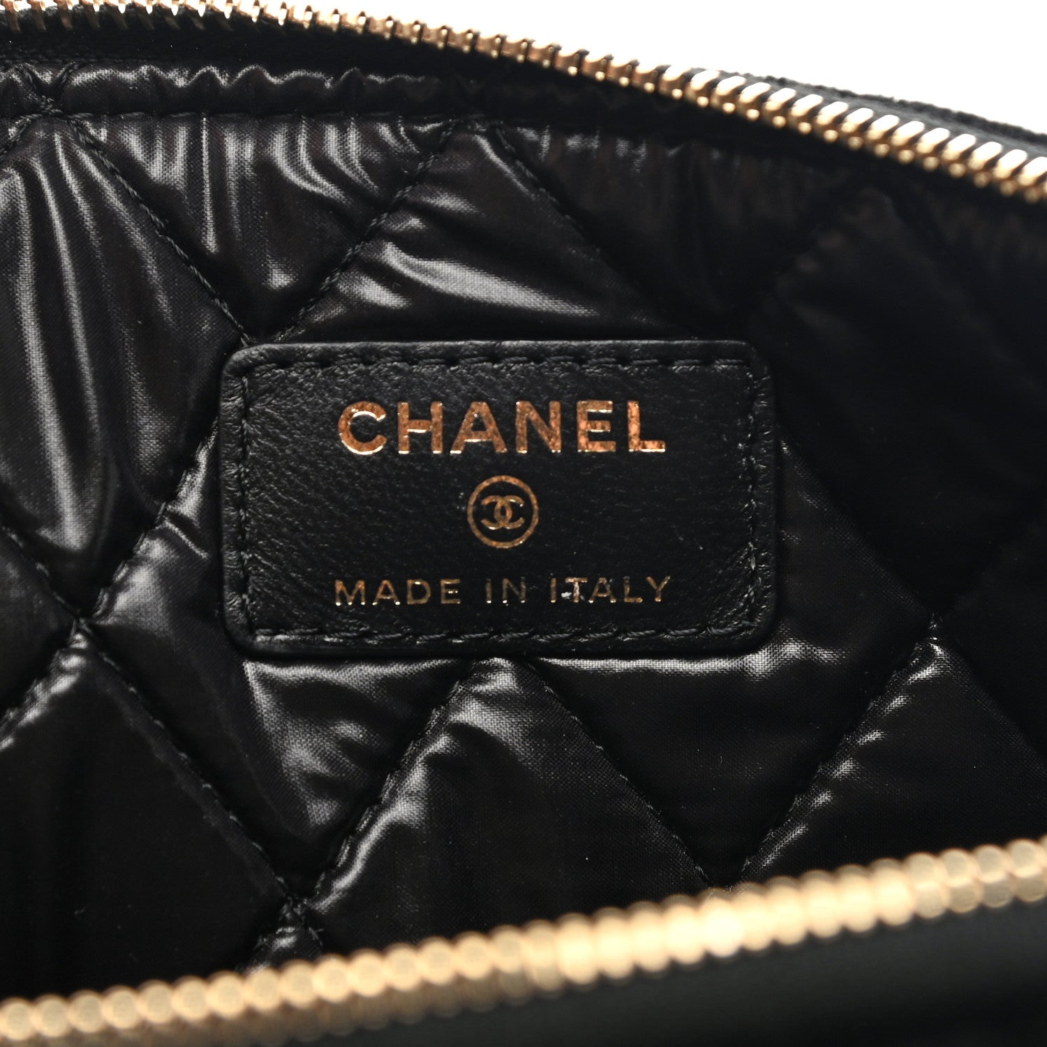 Chanel Velvet Quilted Medium Cosmetic Case Black 6 of 7