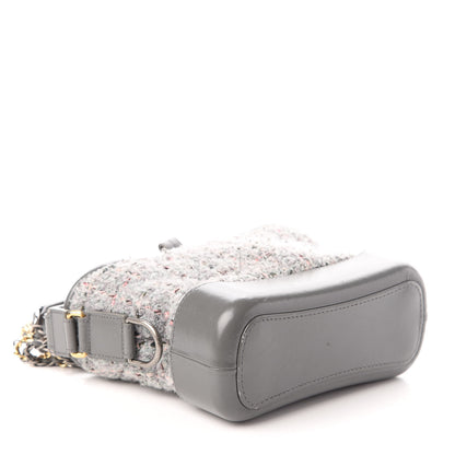 Chanel Tweed Calfskin Quilted Small Gabrielle Hobo Grey 4 of 11